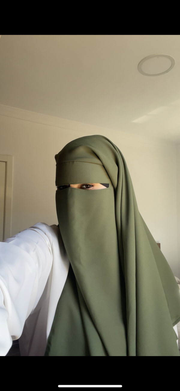 Niqab deux capes (vert kaki)