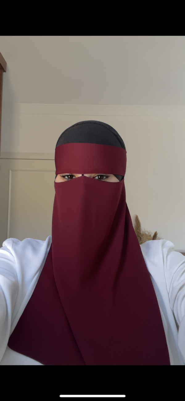 Niqab (élastique au milieu) bordeaux