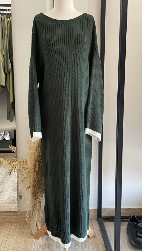 Robe en maille (vert sapin)