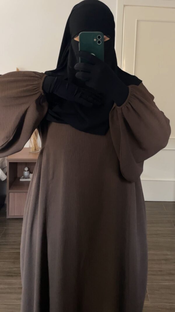 Abaya jazz (marron) – Image 2