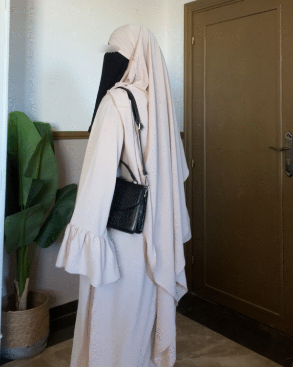 Flower sleeve set (beige) – Image 2