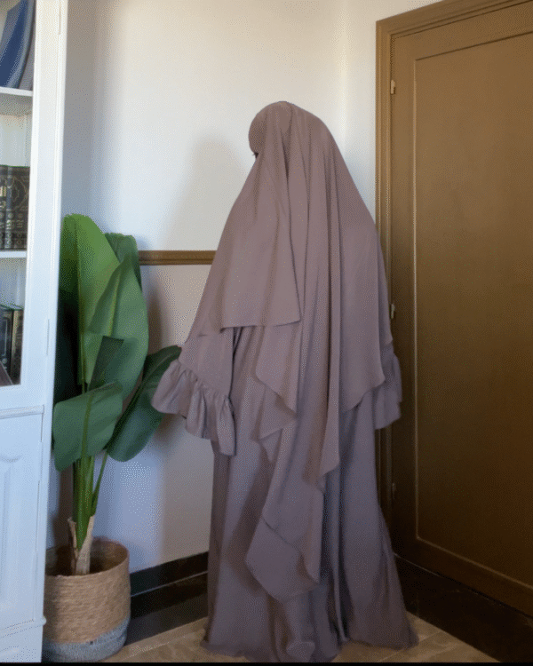 Flower sleeve set (taupe) – Image 3